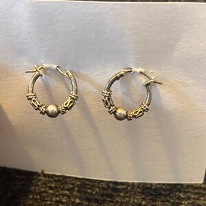 1/2 inch Silver Hoop Earrings